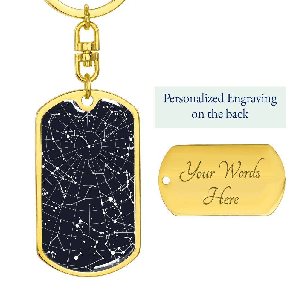 Celestial Night Sky Keychain London Vortex