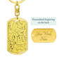 Les Deux Alpes Dog Tag Keychain
