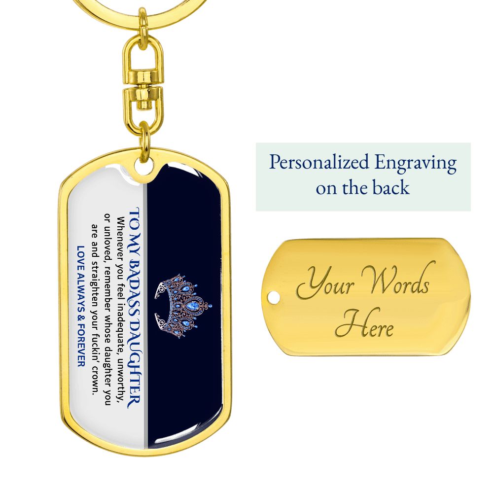 Personalized Badass keychain