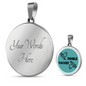 Double Vaccinated Circle Pendant Necklace, Gift for Healthcare Worker