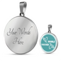 Double Vaccinated Pendant Necklace, Personalized Circle Pendant for Healthcare Worker, Vaccination Gift