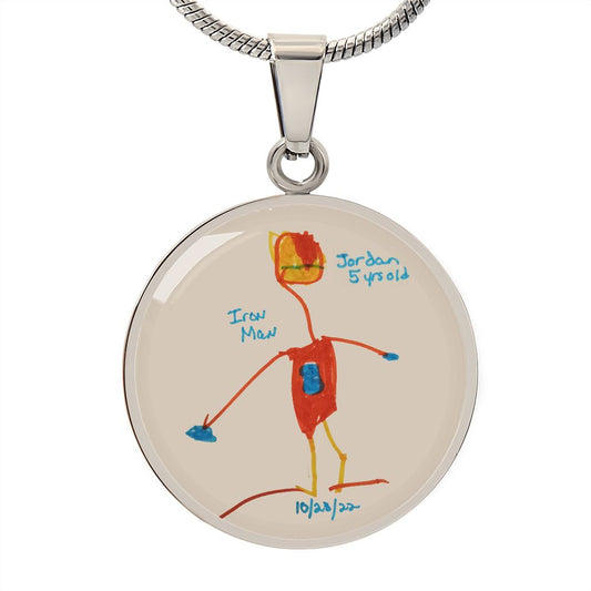 Circle Necklace Custom Superhero