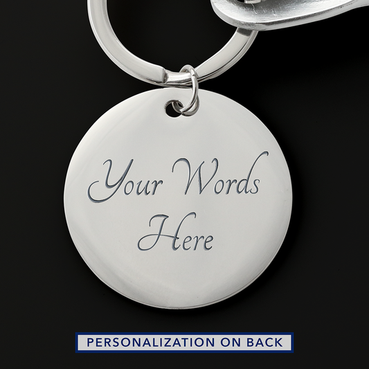 Celestial Night Sky Personalized Circle Pendant Keyring