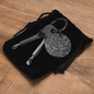 Celestial Night Sky Personalized Circle Pendant Keyring