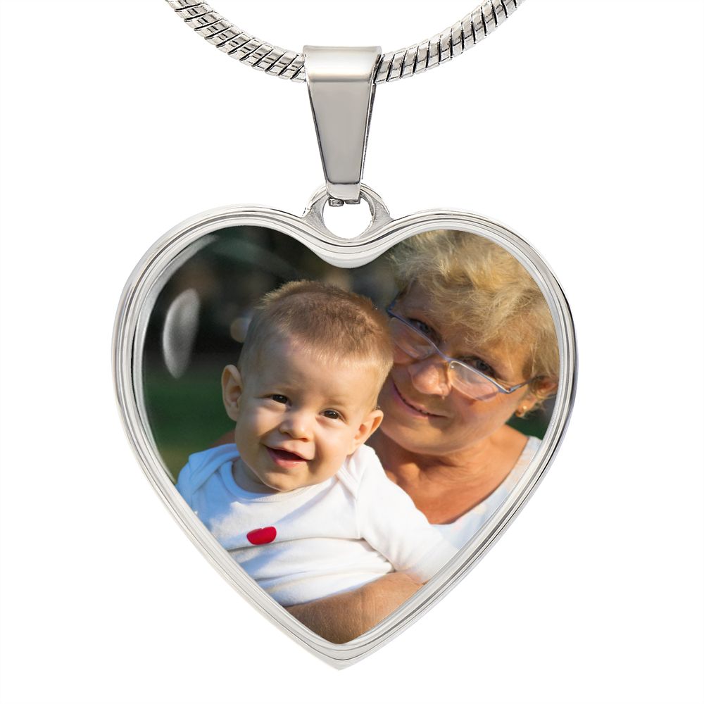 Photo Upload Heart Necklace