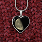 Moon Phase Heart Pendant Necklace