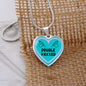 Double Vaxxed Heart Shaped Pendant, Necklace for Healthcare Worker