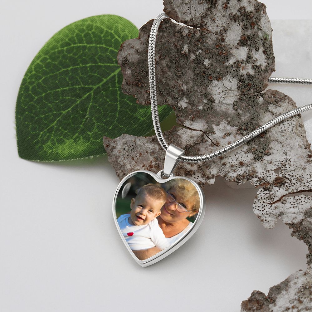 Photo Upload Heart Necklace