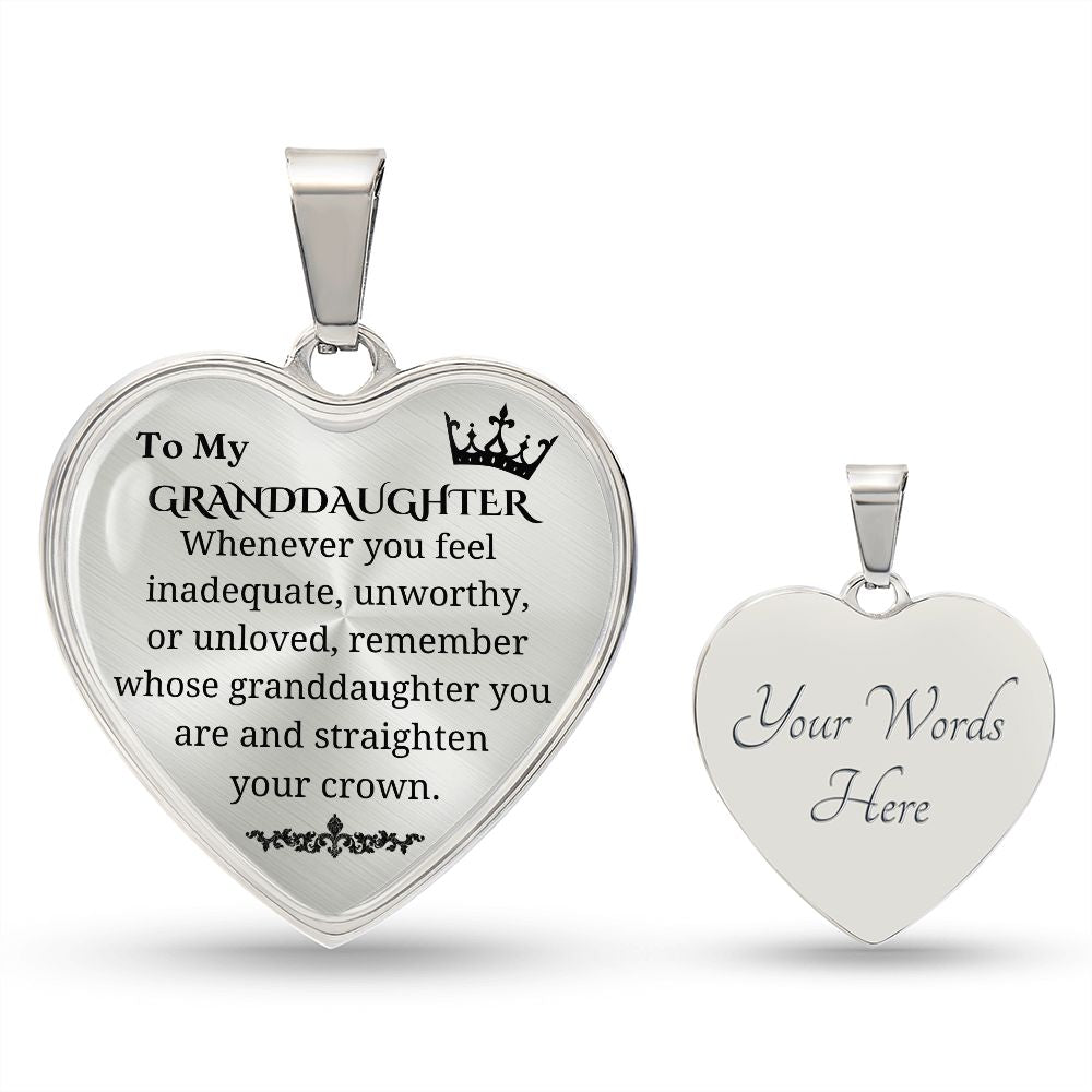 To My Granddaughter | Heart Pendant Necklace