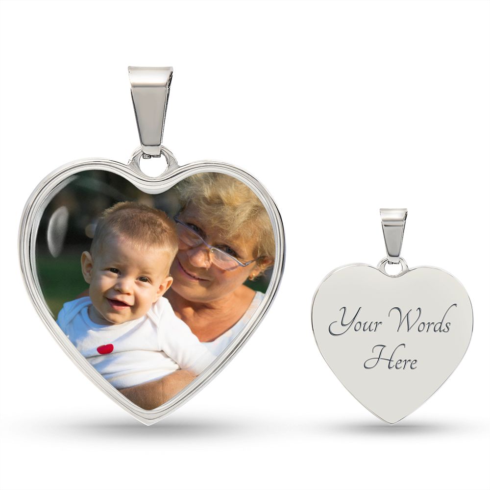 Photo Upload Heart Necklace