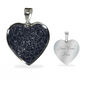 Personalized Celestial Night Sky Pendant, Custom Heart Pendant Necklace Silver and Gold, Unique Gift