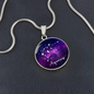 Celestial Night Sky Astrology Sign Custom Pendant Necklace Aquarius