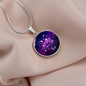 Celestial Night Sky Astrology Sign Custom Pendant Necklace Leo