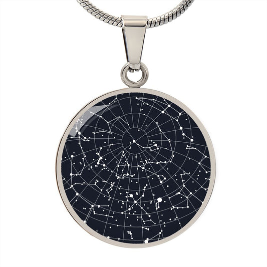Celestial Night Sky Circle Pendant Bavikhove Belgium