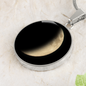 Personalized Celestial Crescent Moon Right Circle Pendant Necklace