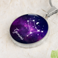 Celestial Night Sky Astrology Sign Custom Pendant Necklace Gemini