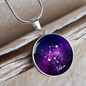 Celestial Night Sky Astrology Sign Custom Pendant Necklace Libra