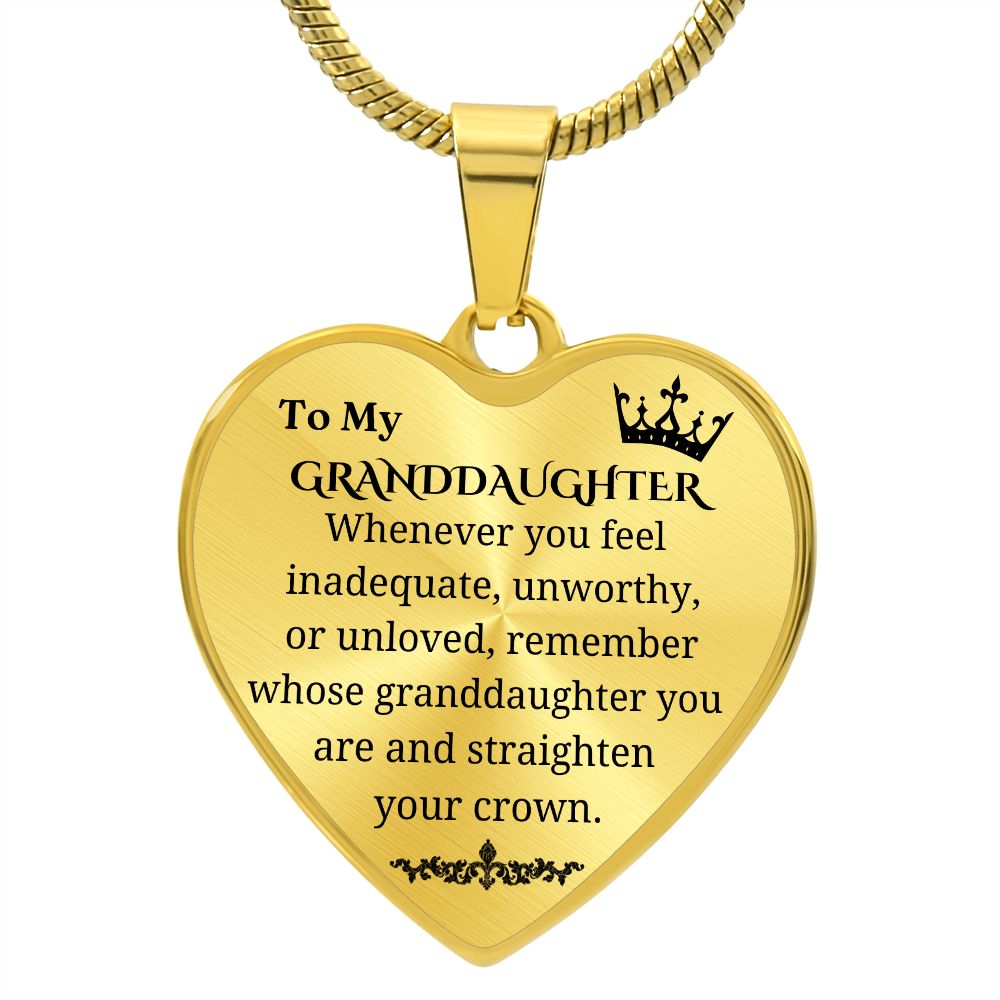 To My Granddaughter | Heart Pendant Necklace