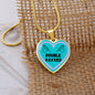 Double Vaxxed Heart Shaped Pendant, Necklace for Healthcare Worker