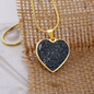 Personalized Celestial Night Sky Pendant, Custom Heart Pendant Necklace Silver and Gold, Unique Gift