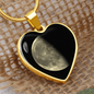 Moon Phase Heart Pendant Necklace