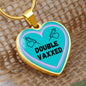 Double Vaxxed Heart Shaped Pendant, Necklace for Healthcare Worker