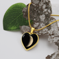Personalized Moon Phase  Right Crescent Heart Shaped Pendant Necklace