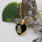 Moon Phase Heart Pendant Necklace
