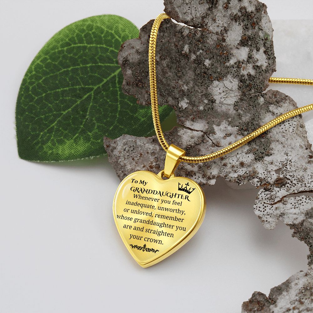 To My Granddaughter | Heart Pendant Necklace