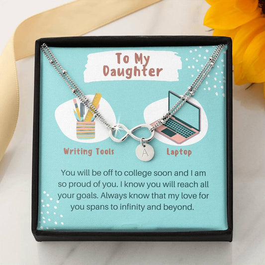 Infinity and Beyond Charm Bracelet, College Daughter Gift, Gold, White Gold