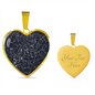 Personalized Celestial Night Sky Pendant, Custom Heart Pendant Necklace Silver and Gold, Unique Gift