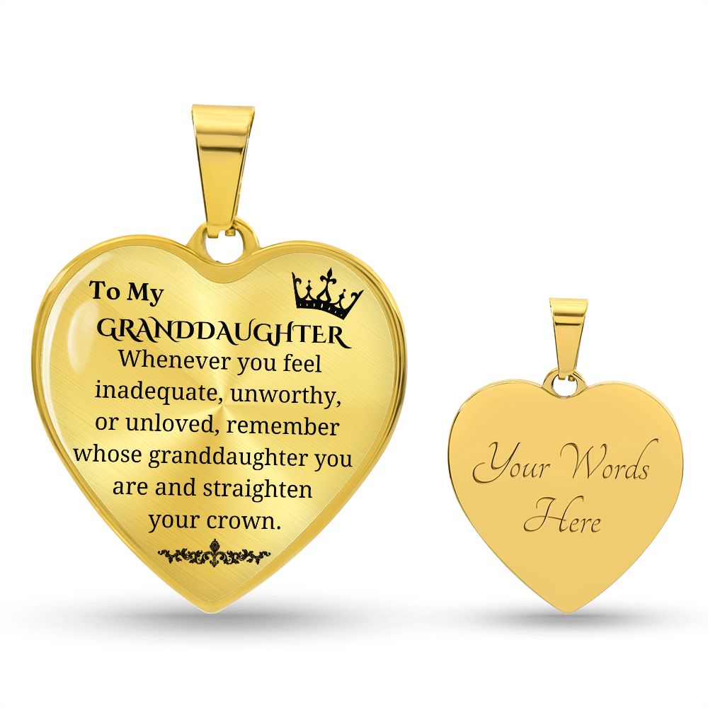 To My Granddaughter | Heart Pendant Necklace