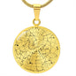 Celestial Night Sky Circle Pendant