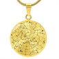 Celestial Night Sky Transparent Ottawa Circle Pendant