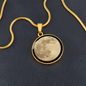 Personalized Celestial Full Moon Circle Pendant Necklace