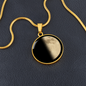 Personalized Celestial Half Moon Left Circle Pendant Necklace