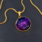 Celestial Night Sky Astrology Sign Custom Pendant Necklace Aquarius