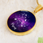Celestial Night Sky Astrology Sign Custom Pendant Necklace Pisces