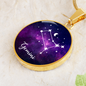 Celestial Night Sky Astrology Sign Custom Pendant Necklace Gemini