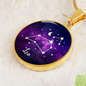 Celestial Night Sky Astrology Sign Custom Pendant Necklace Leo