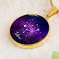 Celestial Night Sky Astrology Sign Custom Pendant Necklace Libra