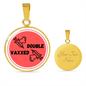 Double Vaccinated Necklace, Vaccine Pendant Necklace, Healthcare Worker Necklace