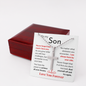 [Almost Gone] To My Son - Cross Necklace - Personalized Engraving