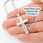 Personalized Confirmation Cross Necklace, Custom Engraved Confirmation Gift, Boys Cross Necklace, Congratulations Confirmation Message Card