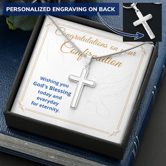 Confirmation Engraved Cross - Gift For Him or Her