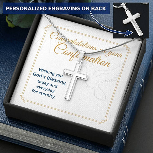 Congratulations on your confirmation, confirmation personalized cross for him, confirmation cross for her