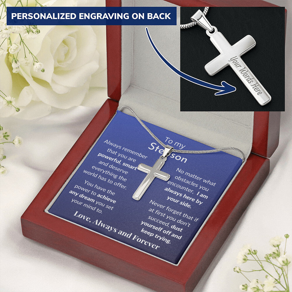 To My Rock Cross Engraved