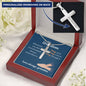 Pray through it Silver Cross Pendant Jewelry, gift from grandmother to grandson