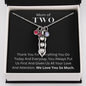 Mom Of Two - Two Peas In A Pod Pendant Necklace
