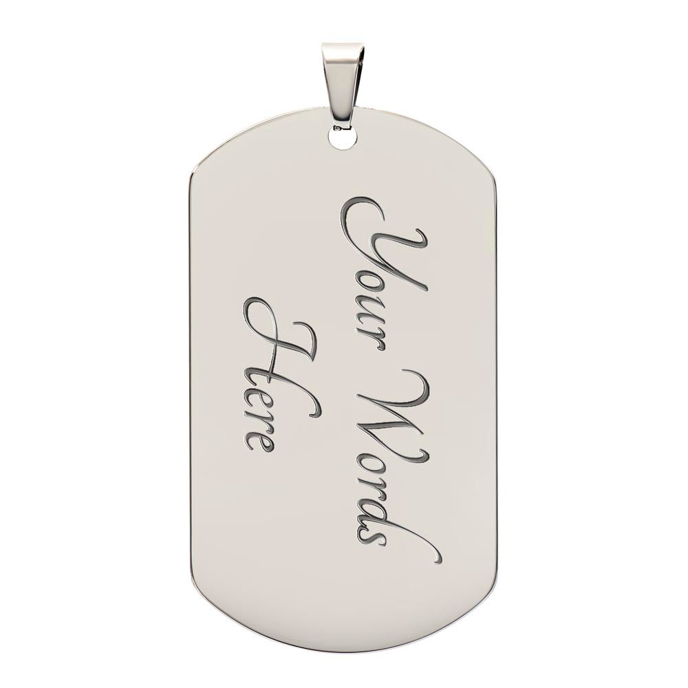 To My Son Dog Tag Chain | Love Mom